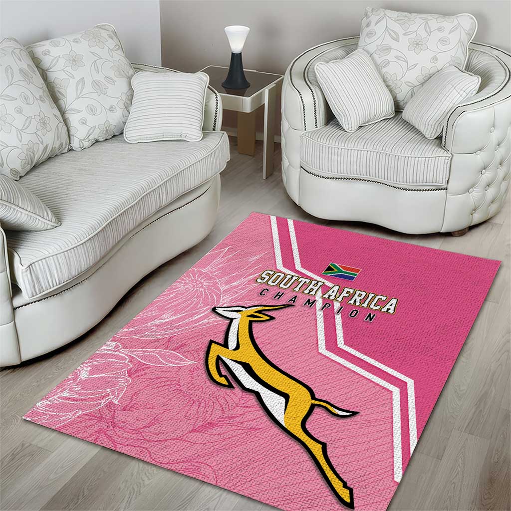 South Africa WC2026 Area Rug Springboks Special Pink