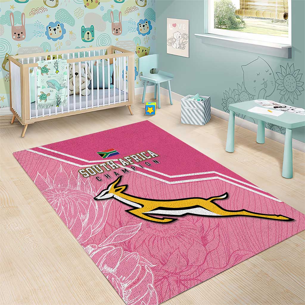 South Africa WC2026 Area Rug Springboks Special Pink