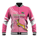 Personalized South Africa WC2026 Baseball Jacket Springboks Special Pink