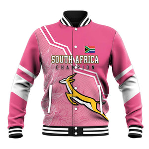 Personalized South Africa WC2026 Baseball Jacket Springboks Special Pink