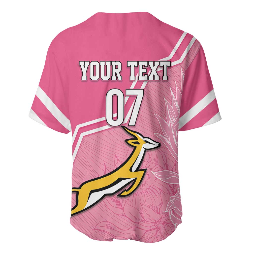 Personalized South Africa WC2026 Baseball Jersey Springboks Special Pink