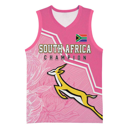 Personalized South Africa WC2026 Basketball Jersey Springboks Special Pink