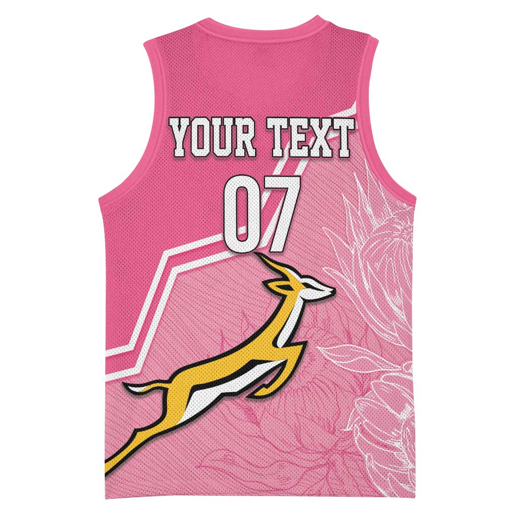 Personalized South Africa WC2026 Basketball Jersey Springboks Special Pink