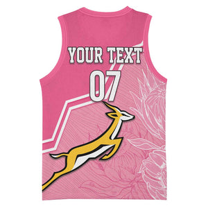Personalized South Africa WC2026 Basketball Jersey Springboks Special Pink