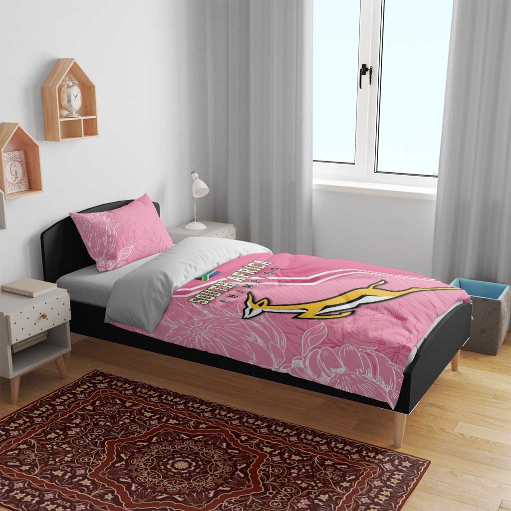 South Africa WC2026 Bedding Set Springboks Special Pink
