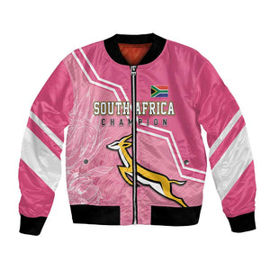 Personalized South Africa WC2026 Bomber Jacket Springboks Special Pink