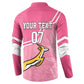 Personalized South Africa WC2026 Button Sweatshirt Springboks Special Pink