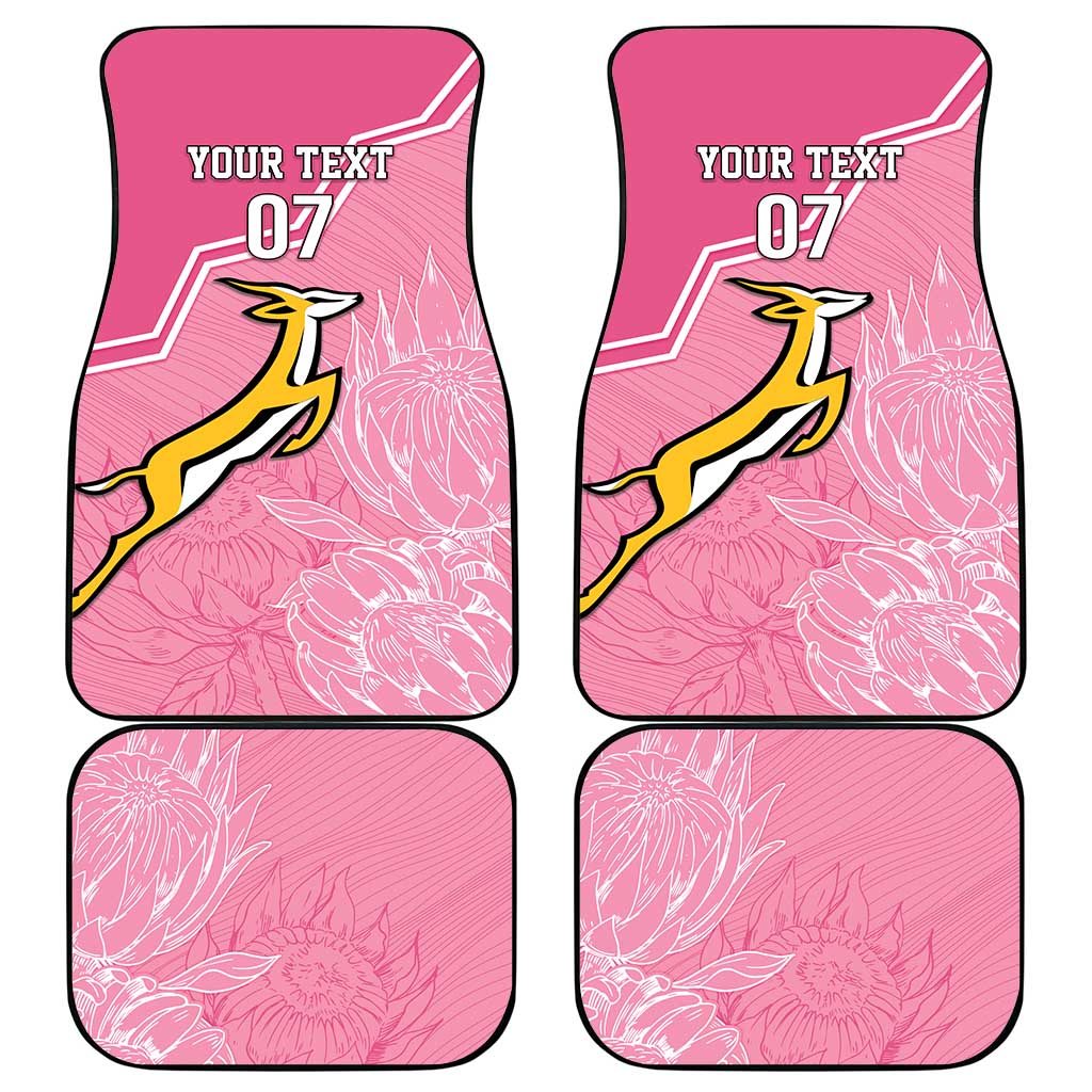 Personalized South Africa WC2026 Car Mats Springboks Special Pink