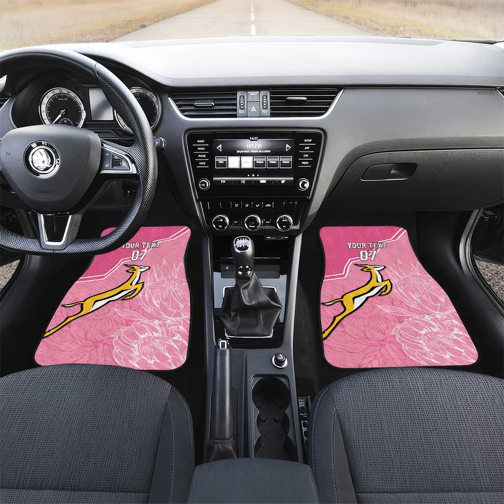 Personalized South Africa WC2026 Car Mats Springboks Special Pink