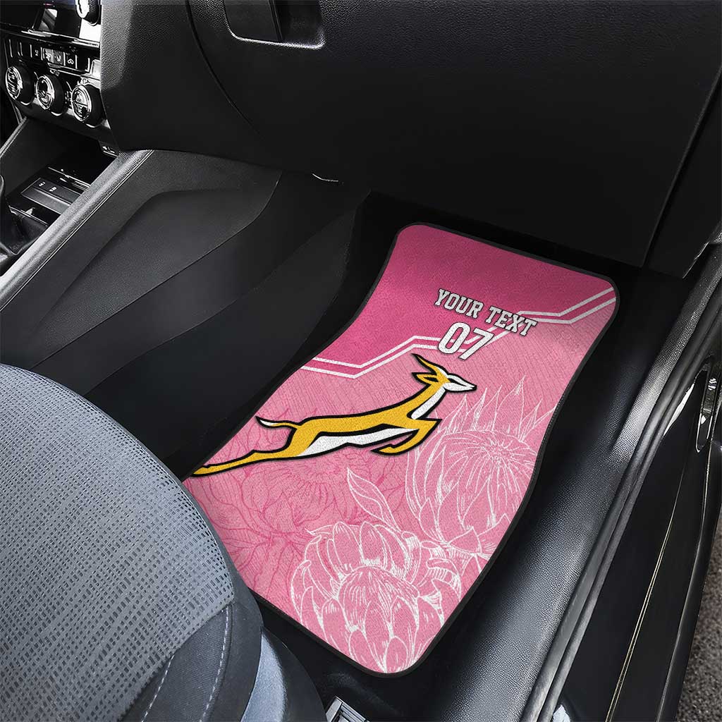 Personalized South Africa WC2026 Car Mats Springboks Special Pink