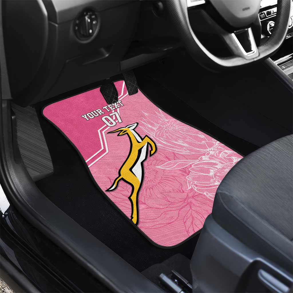 Personalized South Africa WC2026 Car Mats Springboks Special Pink