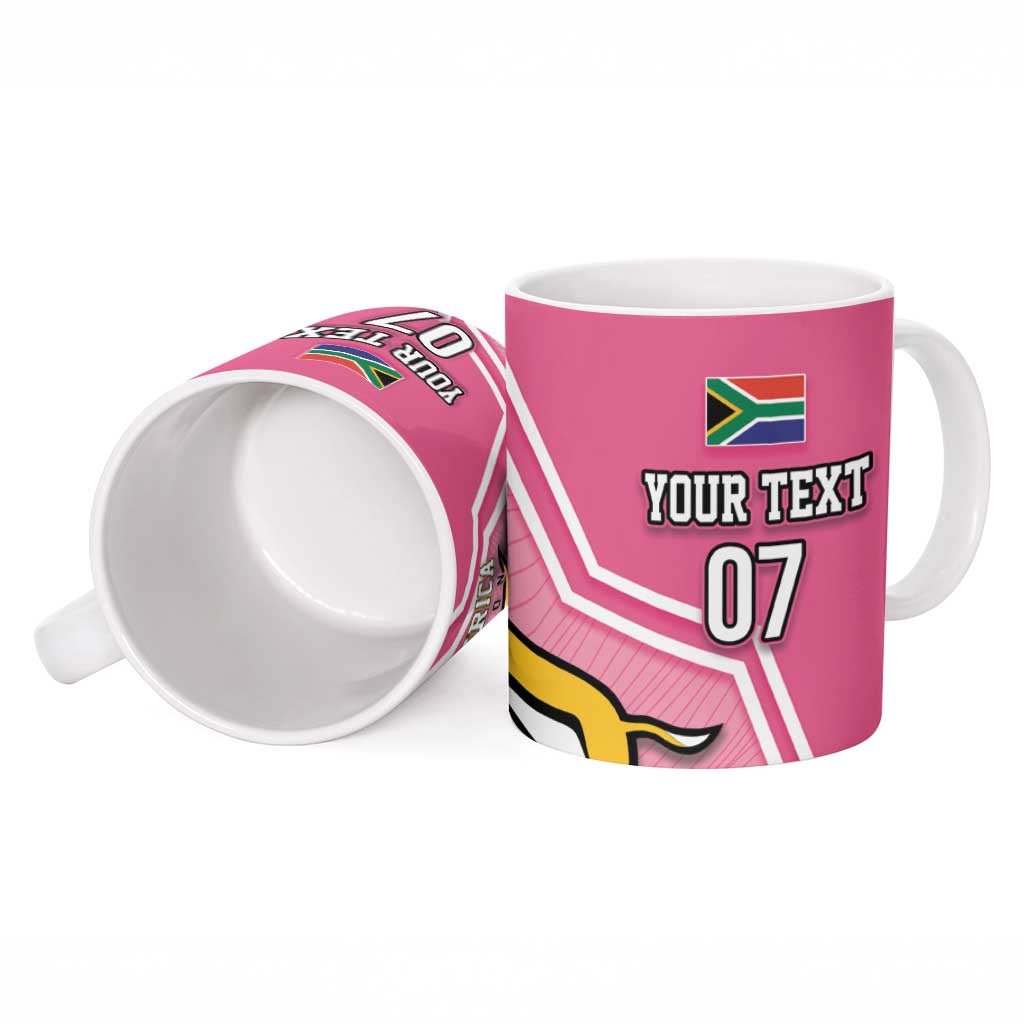 Personalized South Africa WC2026 Ceramic Mug Springboks Special Pink