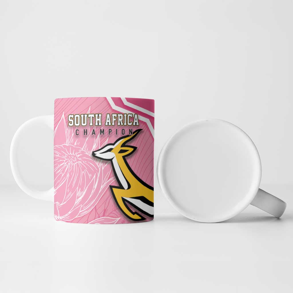Personalized South Africa WC2026 Ceramic Mug Springboks Special Pink