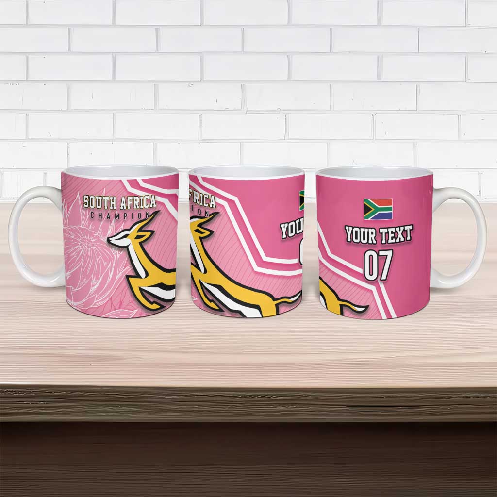 Personalized South Africa WC2026 Ceramic Mug Springboks Special Pink