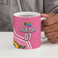 Personalized South Africa WC2026 Ceramic Mug Springboks Special Pink