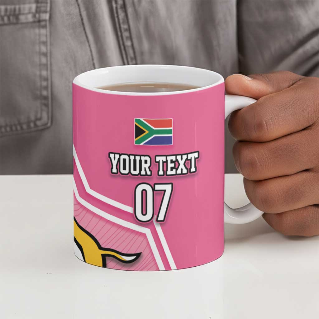 Personalized South Africa WC2026 Ceramic Mug Springboks Special Pink