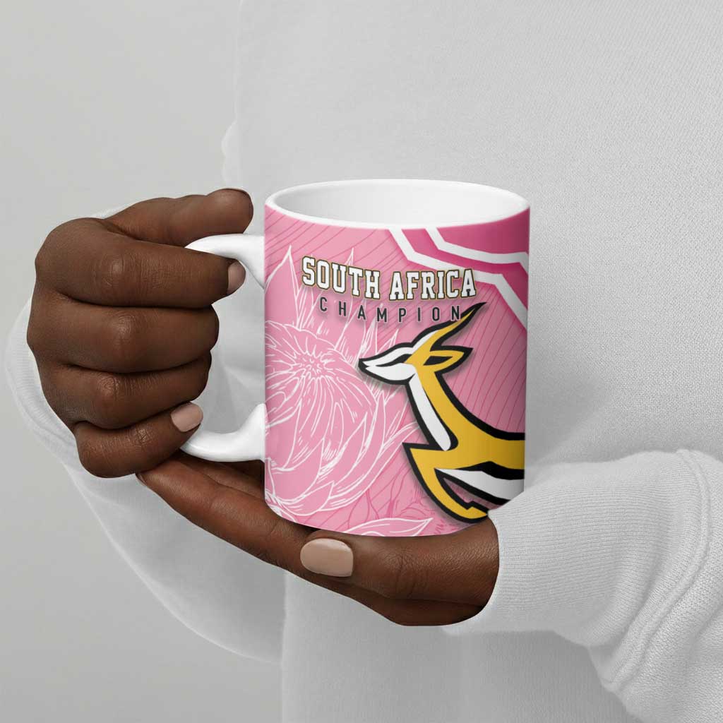 Personalized South Africa WC2026 Ceramic Mug Springboks Special Pink