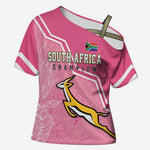 Personalized South Africa WC2026 Cross Shoulder Shirt Springboks Special Pink