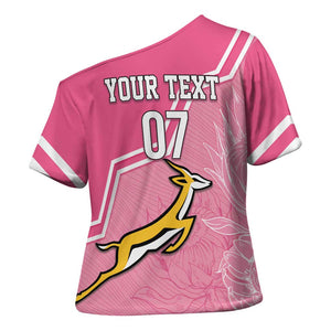 Personalized South Africa WC2026 Cross Shoulder Shirt Springboks Special Pink