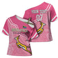 Personalized South Africa WC2026 Cross Shoulder Shirt Springboks Special Pink