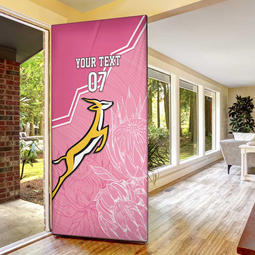 Personalized South Africa WC2026 Door Cover Springboks Special Pink