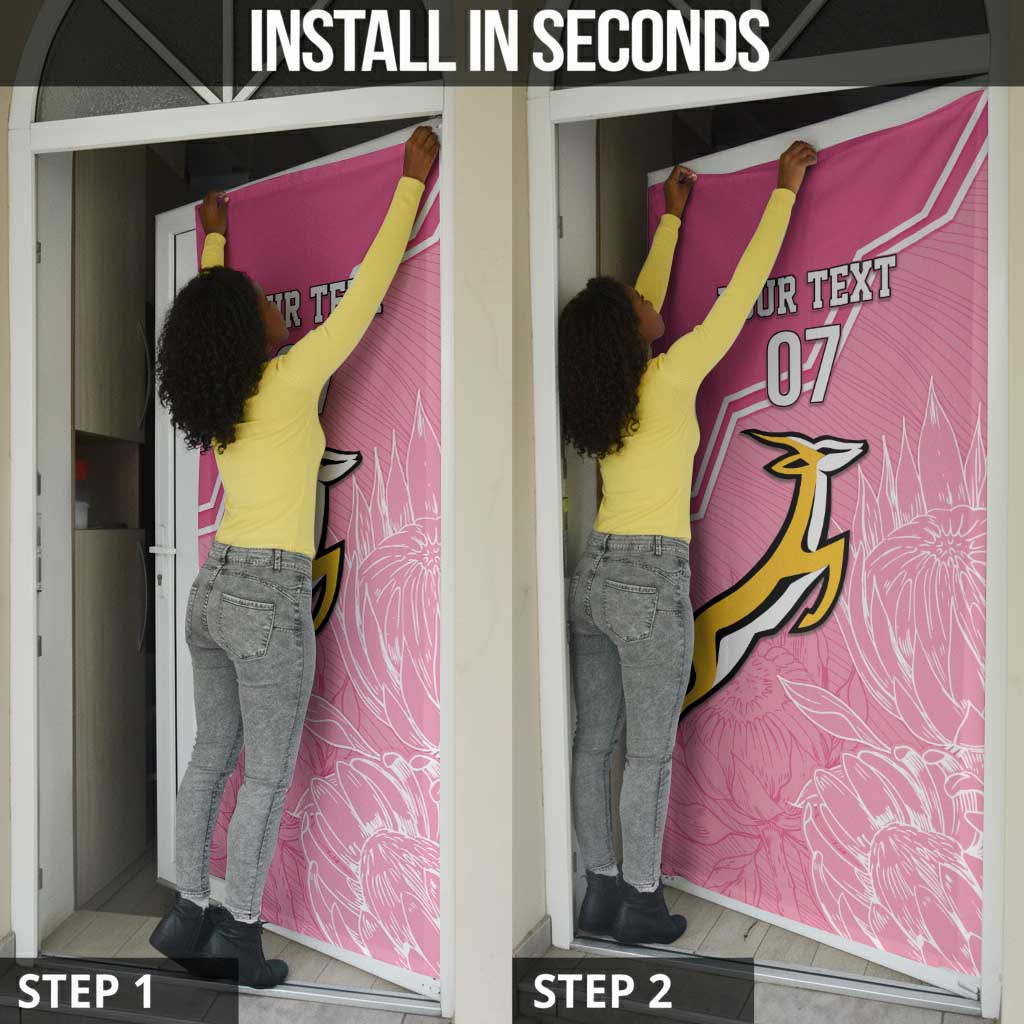 Personalized South Africa WC2026 Door Cover Springboks Special Pink