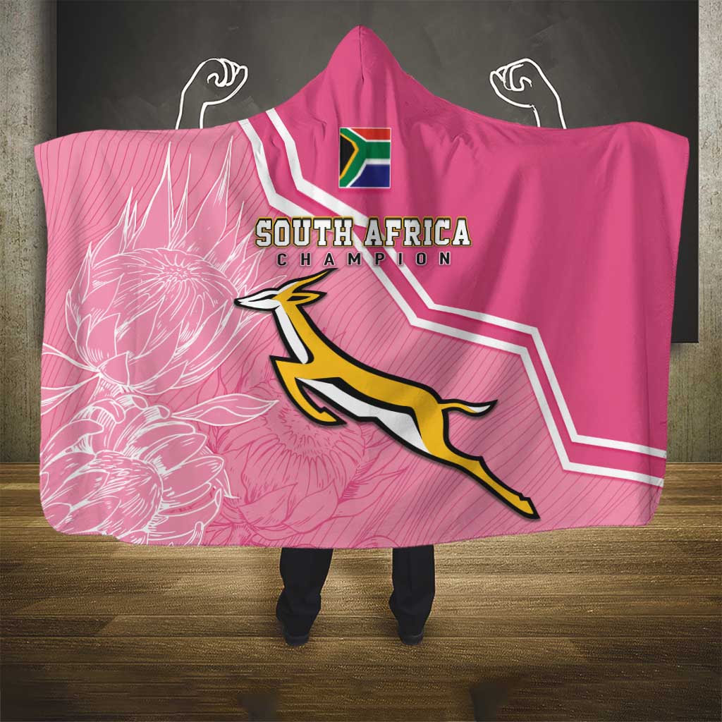 South Africa WC2026 Hooded Blanket Springboks Special Pink