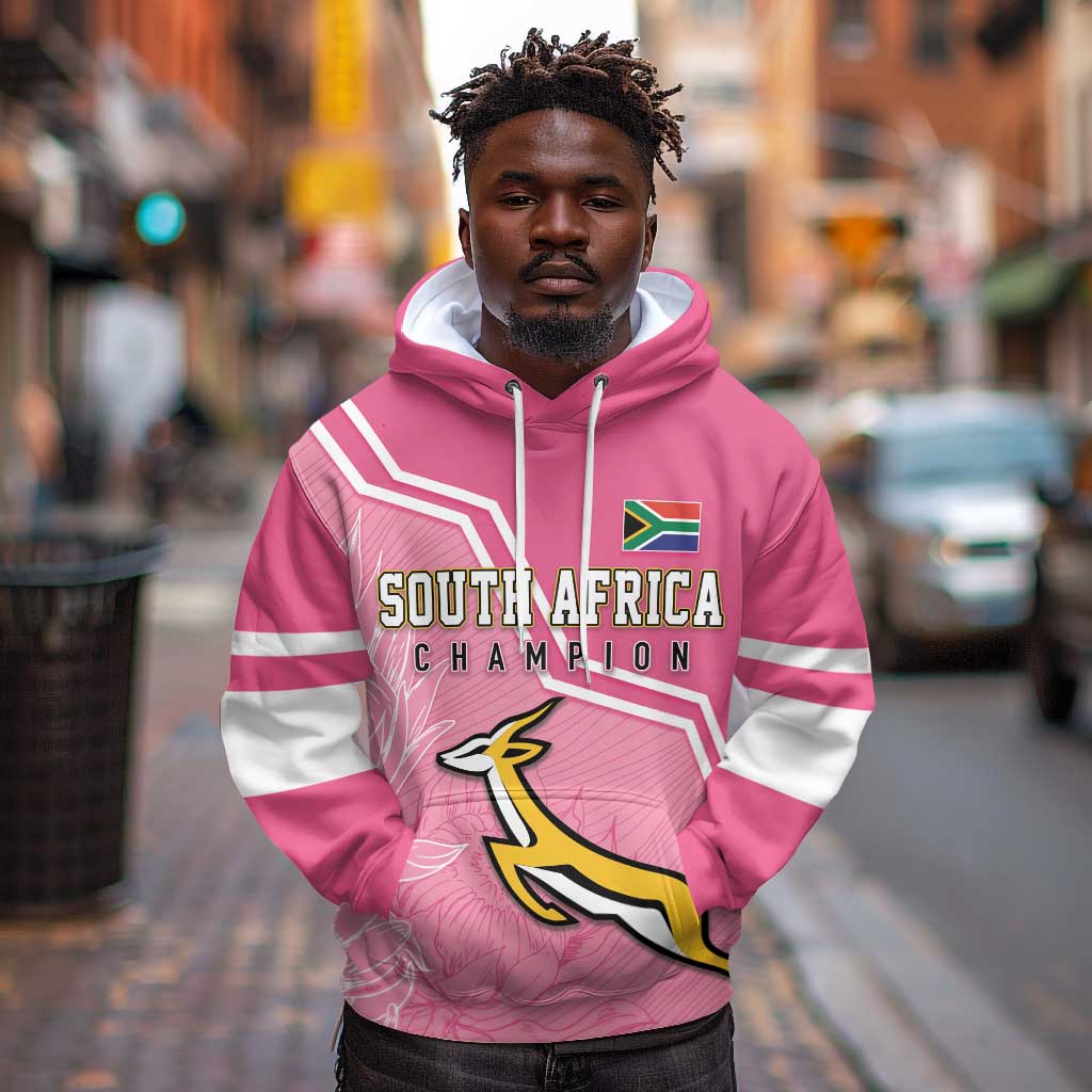 Personalized South Africa WC2026 Hoodie Springboks Special Pink