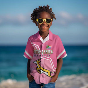 Personalized South Africa WC2026 Kid Hawaiian Shirt Springboks Special Pink