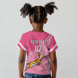 Personalized South Africa WC2026 Kid T shirt Springboks Special Pink