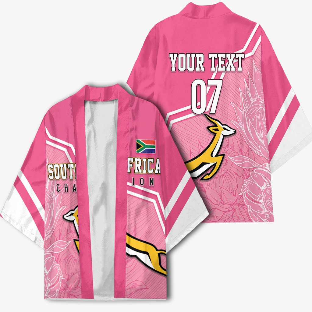 Personalized South Africa WC2026 Kimono Springboks Special Pink