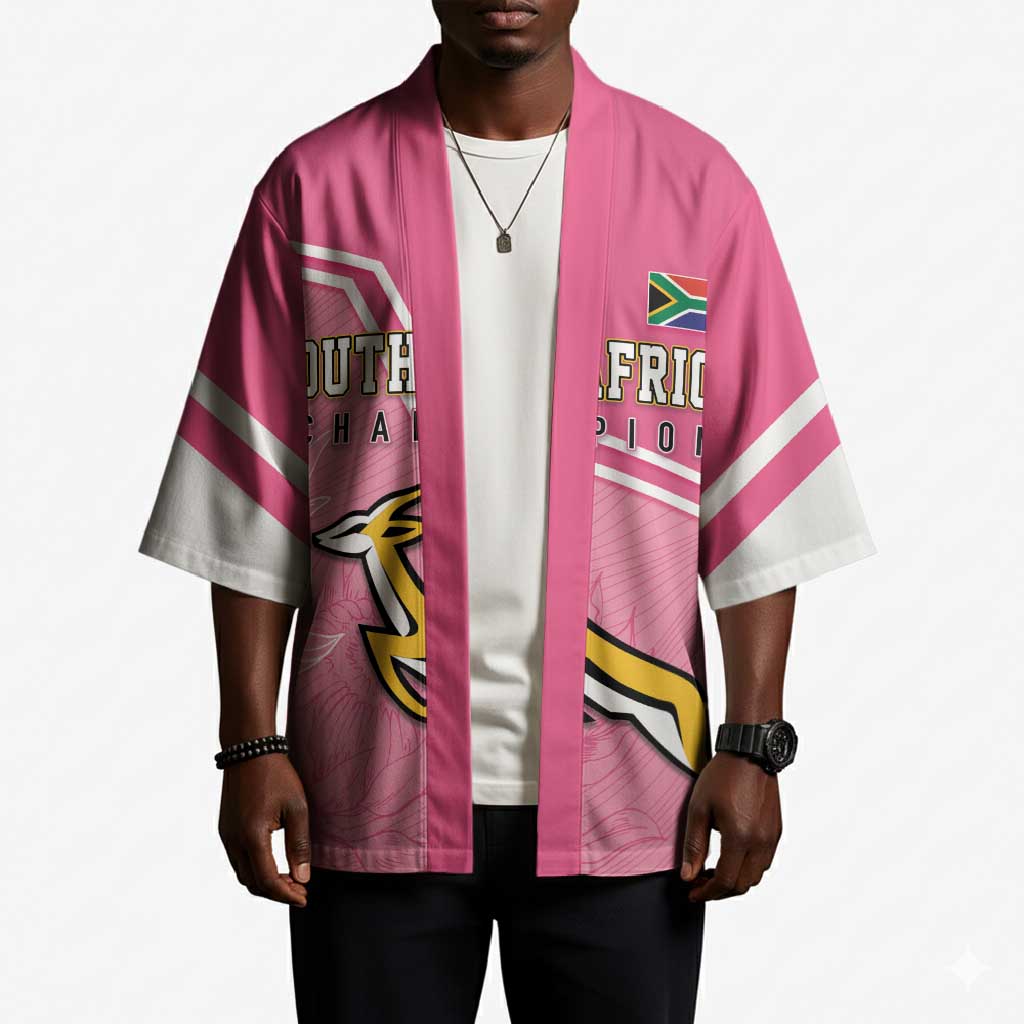 Personalized South Africa WC2026 Kimono Springboks Special Pink