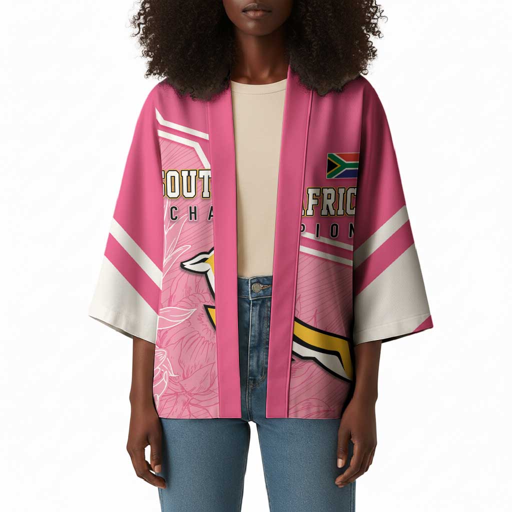 Personalized South Africa WC2026 Kimono Springboks Special Pink