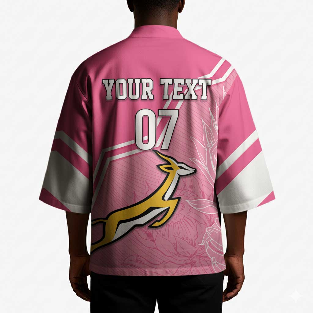 Personalized South Africa WC2026 Kimono Springboks Special Pink