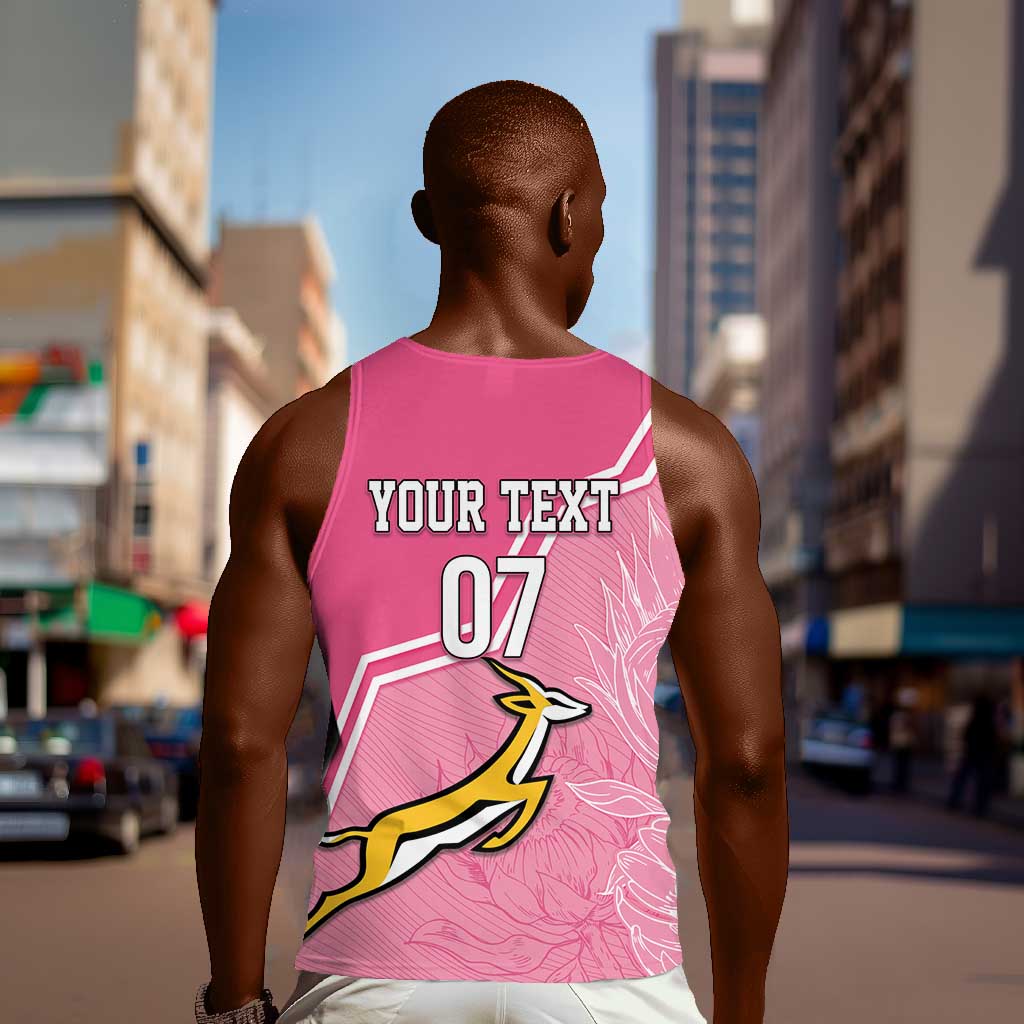 Personalized South Africa WC2026 Men Tank Top Springboks Special Pink