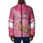 Personalized South Africa WC2026 Padded Jacket Springboks Special Pink