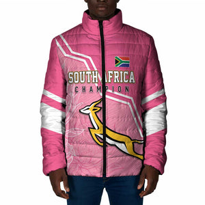 Personalized South Africa WC2026 Padded Jacket Springboks Special Pink