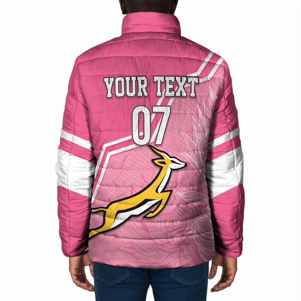 Personalized South Africa WC2026 Padded Jacket Springboks Special Pink