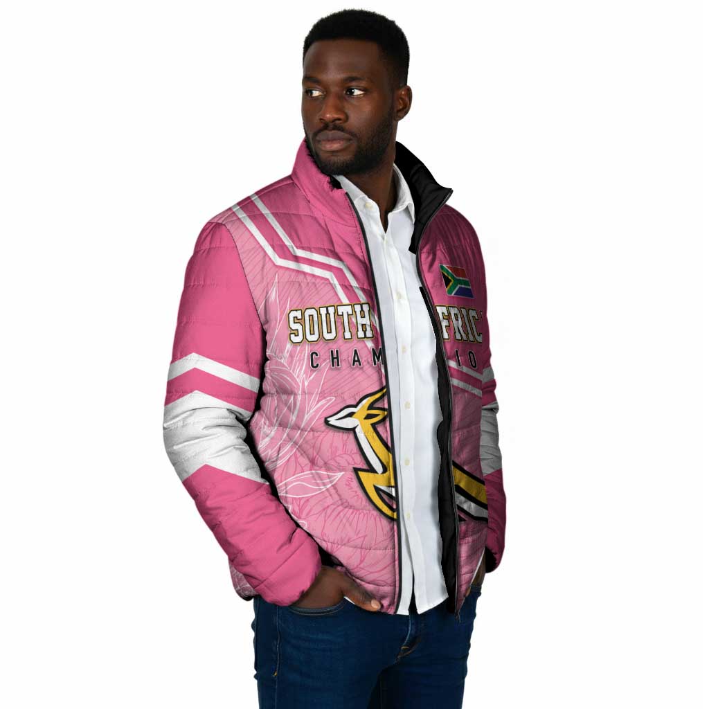 Personalized South Africa WC2026 Padded Jacket Springboks Special Pink