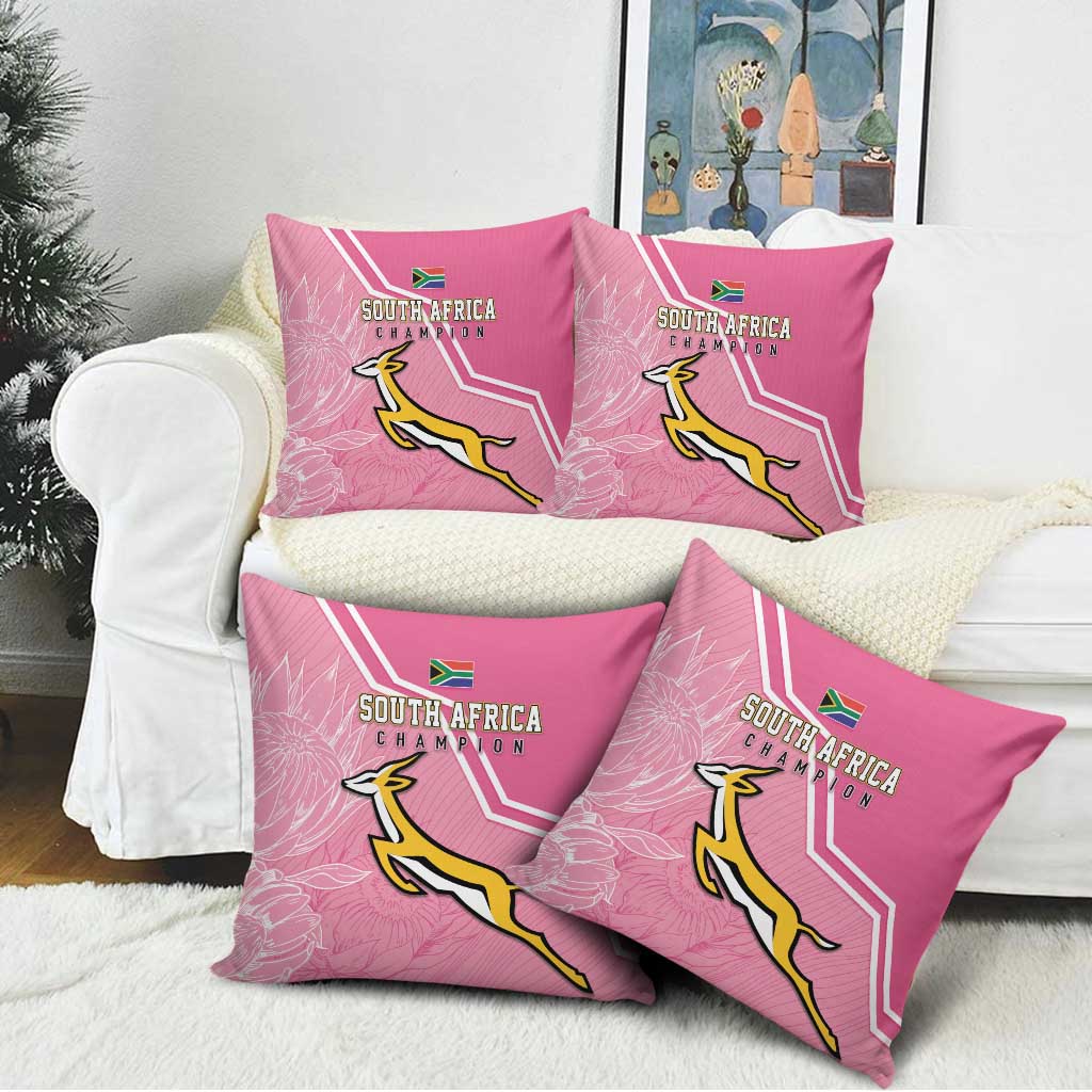 South Africa WC2026 Pillow Cover Springboks Special Pink