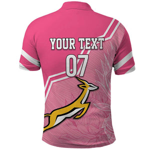 Personalized South Africa WC2026 Polo Shirt Springboks Special Pink