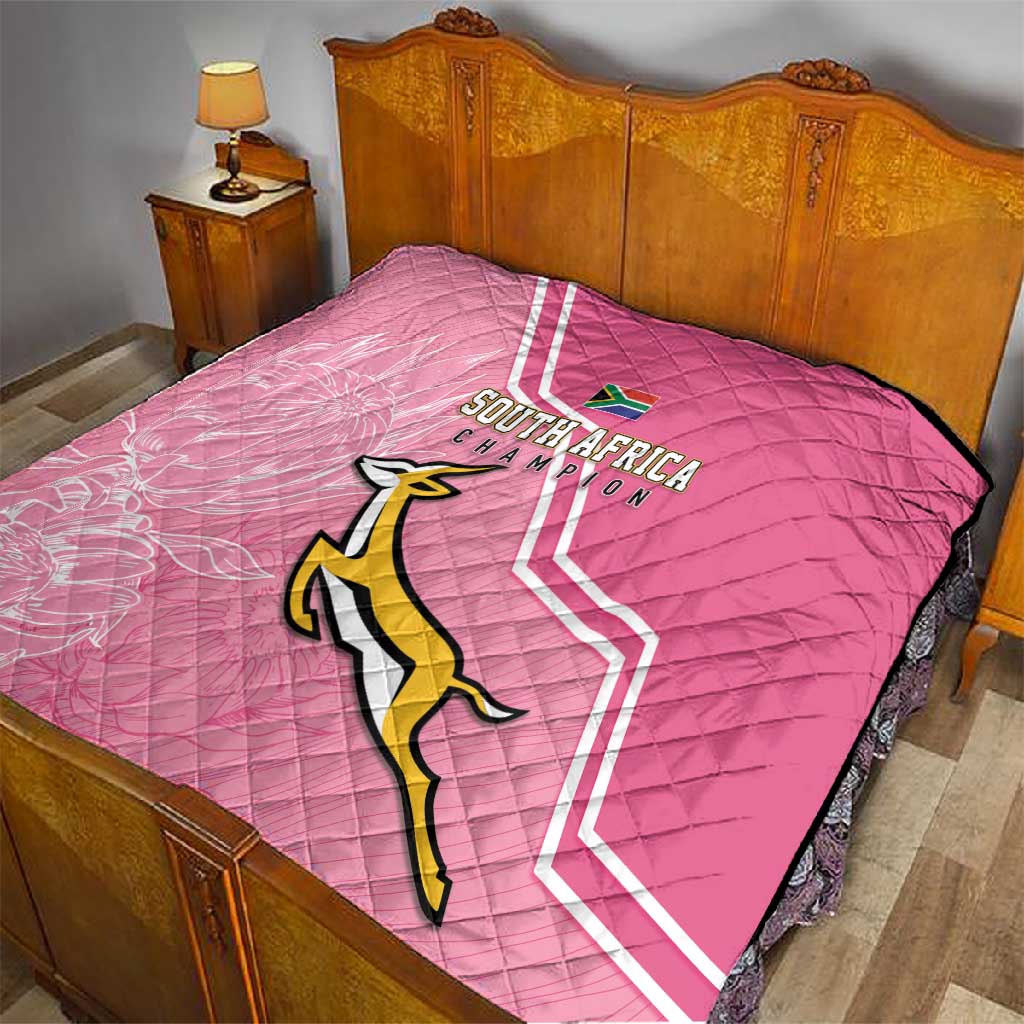 South Africa WC2026 Quilt Springboks Special Pink