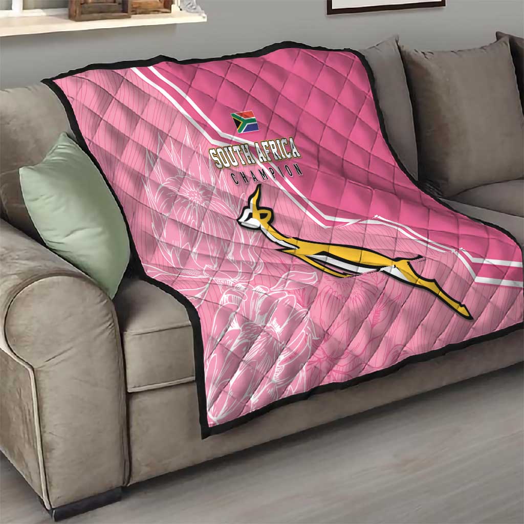 South Africa WC2026 Quilt Springboks Special Pink