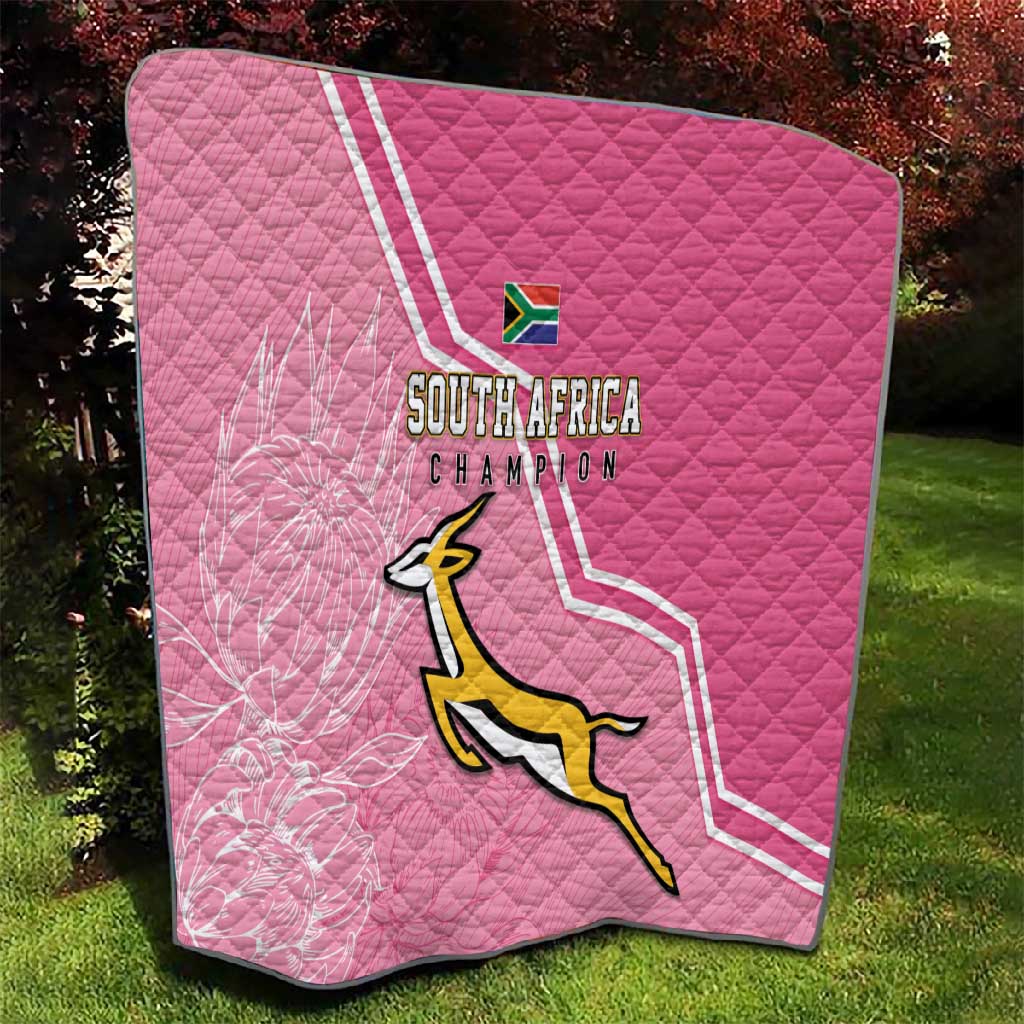 South Africa WC2026 Quilt Springboks Special Pink