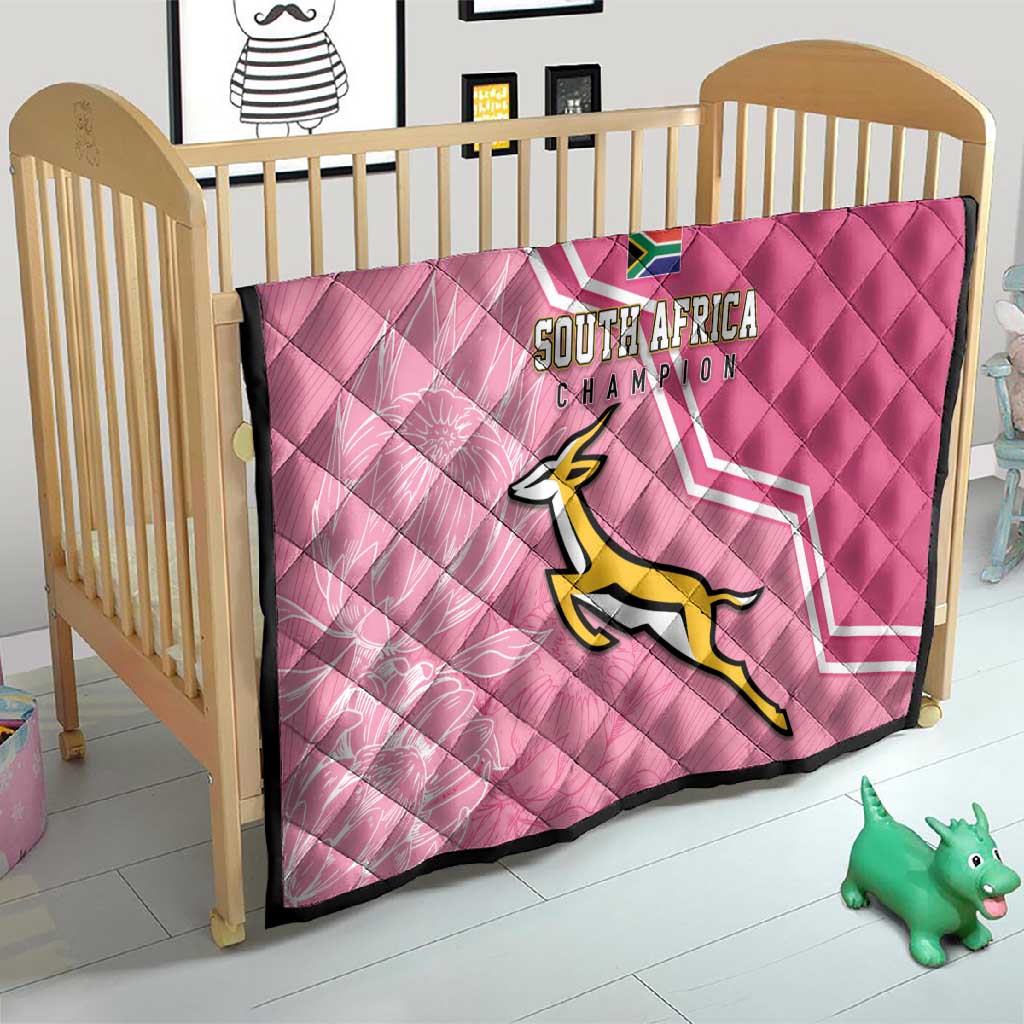 South Africa WC2026 Quilt Springboks Special Pink