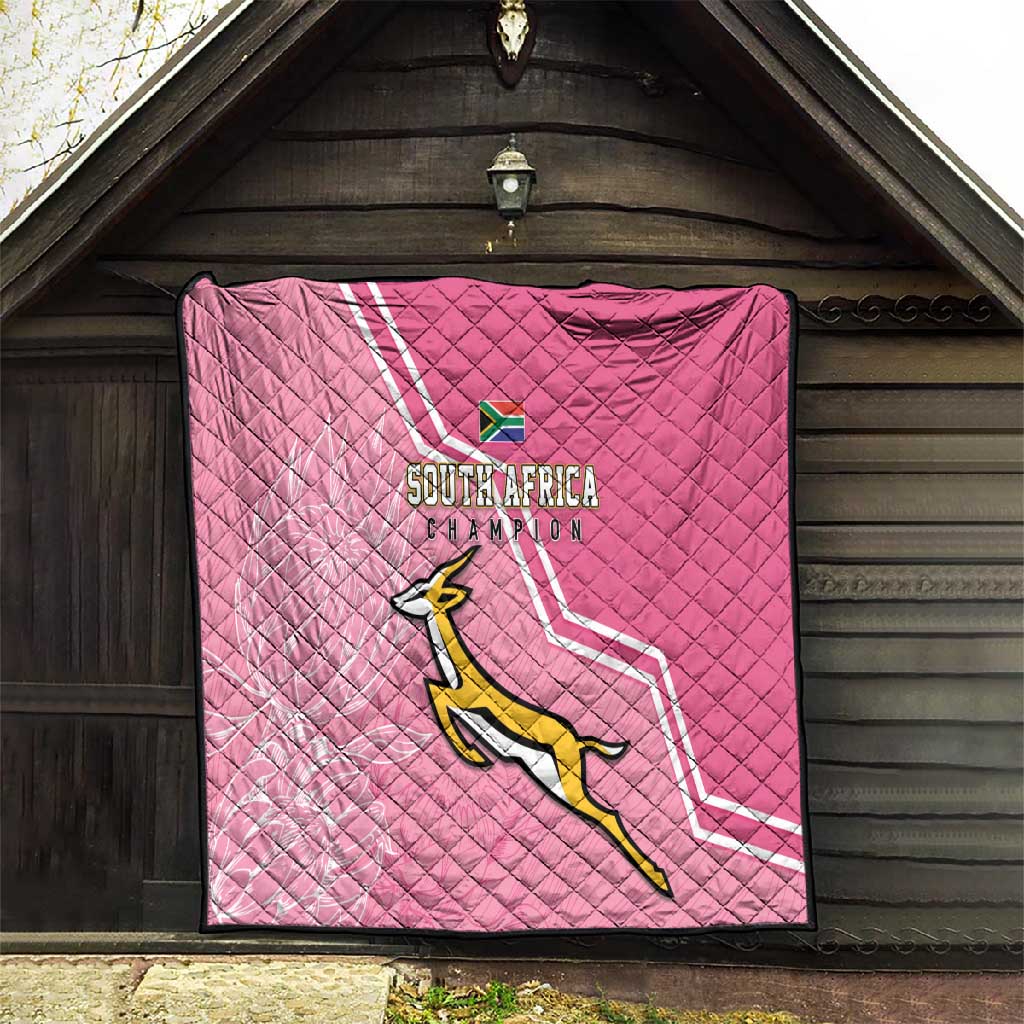 South Africa WC2026 Quilt Springboks Special Pink