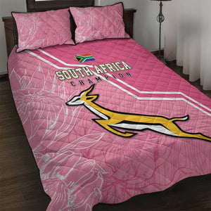 South Africa WC2026 Quilt Bed Set Springboks Special Pink