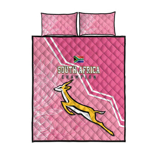 South Africa WC2026 Quilt Bed Set Springboks Special Pink