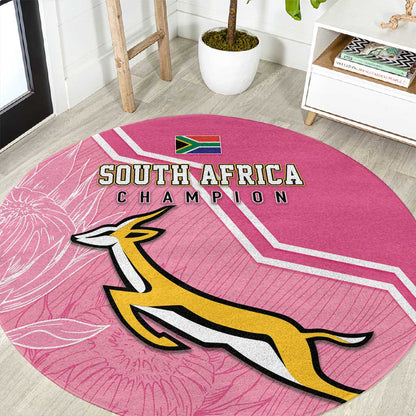 South Africa WC2026 Round Carpet Springboks Special Pink