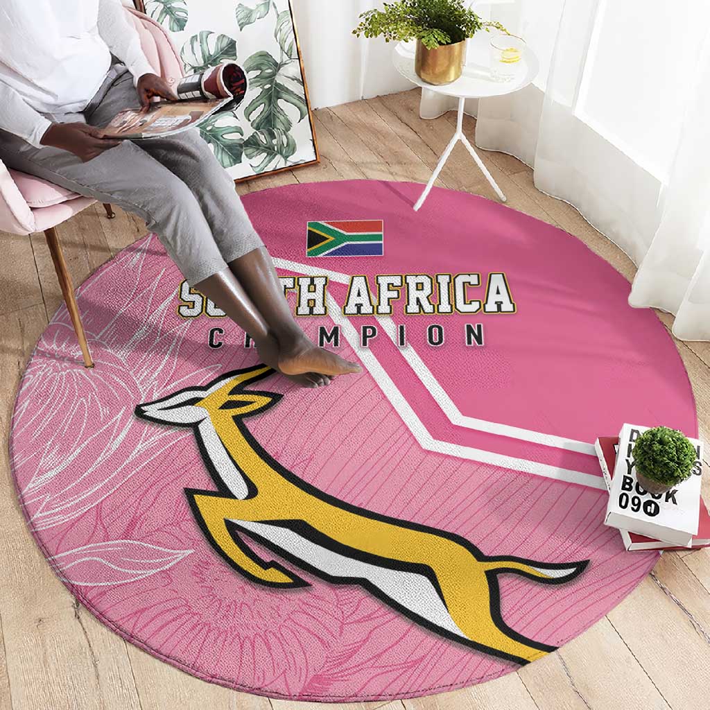 South Africa WC2026 Round Carpet Springboks Special Pink